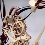 Houten Kinetische Kolibrie Sculptuur