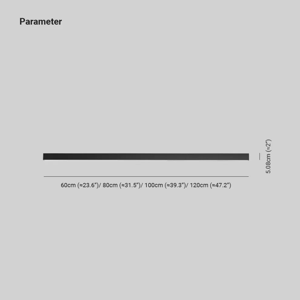 Zwarte metalen plafondlamp LED lineair minimalistisch modern ontwerp
