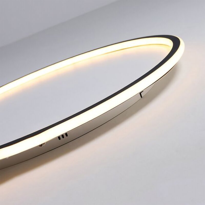 LunaNova - Moderne LED plafondlamp met metaal/acryl voor woon- en slaapkamer, Avosianack/witte design