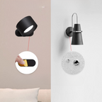 LED-Wandlampen, Wandmontierte Lampen met oplaadbare accu, 3 kleurtemperaturen & 3 helderheidsniveaus, 360° draaibare magnetische bal, draadloze wandlampen voor studie, lezen, nachttafel