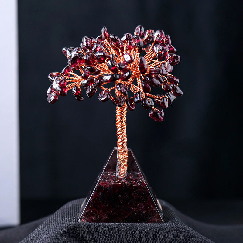 Natuurlijke Steen Grind Piramide Basis Feng Shui Boom