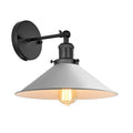 Witte industriële vintage wandlamp