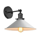 Witte industriële vintage wandlamp