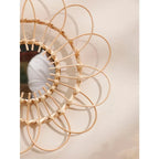 Avosian | Handgemaakte Rieten Decoratieve Wand Spiegel