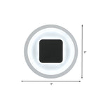 Quadratische en ronde wandlampen modernisme metaal LED slaapkamer wandlamp in zwart en wit