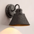 Metall Antik Zwart Wandlampen Trommel/Trumpet Schirm 1-Licht Retro Rustiek Wandlampen Bevestiging