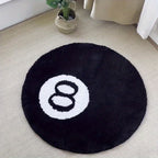 8 Ball Billiard Ronde Vloermat – Antislip Tapijt voor Woonkamer, Badkamer & Decoratie | Verkrijgbaar in Maten