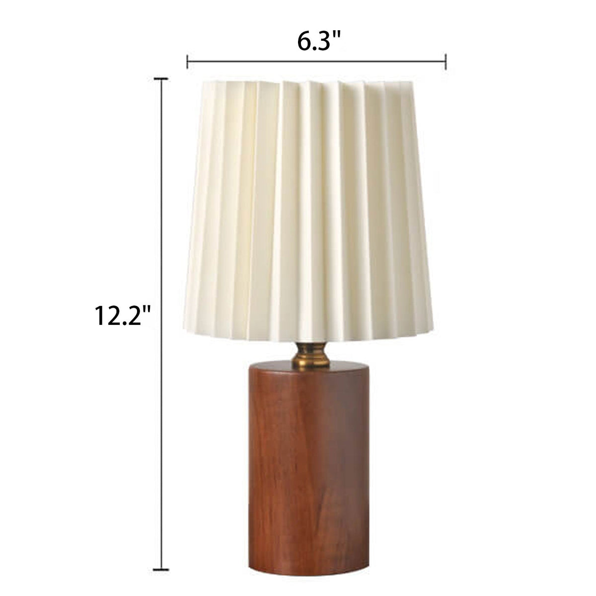Vintage Koreaanse Vouw Kolom Massief Houten Basis 1-Licht Tafellamp