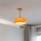 Vintage Gele Plafondlamp