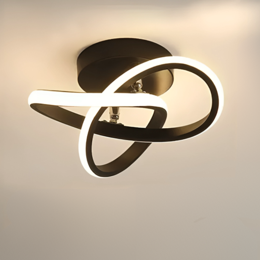 Moderne LED-Plafondlamp 18W | Creatief ontwerp met 2 ringen | Energiezuinige verlichting voor woonkamer & kantoor 24 cm