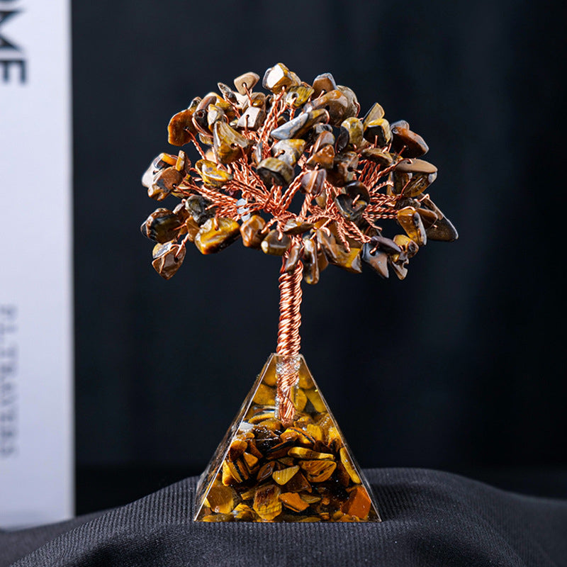 Natuursteen Grind Piramide Basis Feng Shui Boom