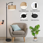 Arc vloerlamp met afstandsbediening & dubbele kap