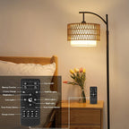 Arc vloerlamp met afstandsbediening & dubbele kap