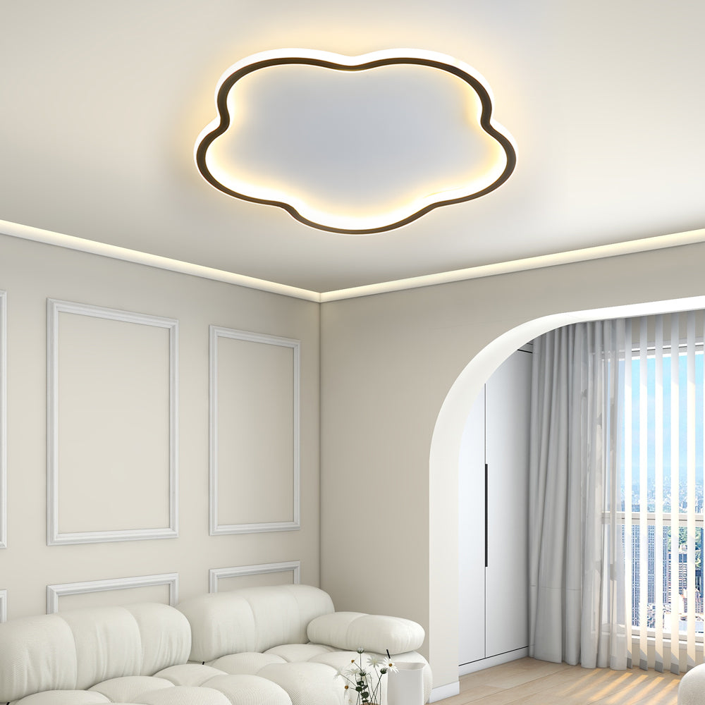 Noordse plafondlamp in pentagramontwerp - Aluminium plafondlamp voor de slaapkamer
