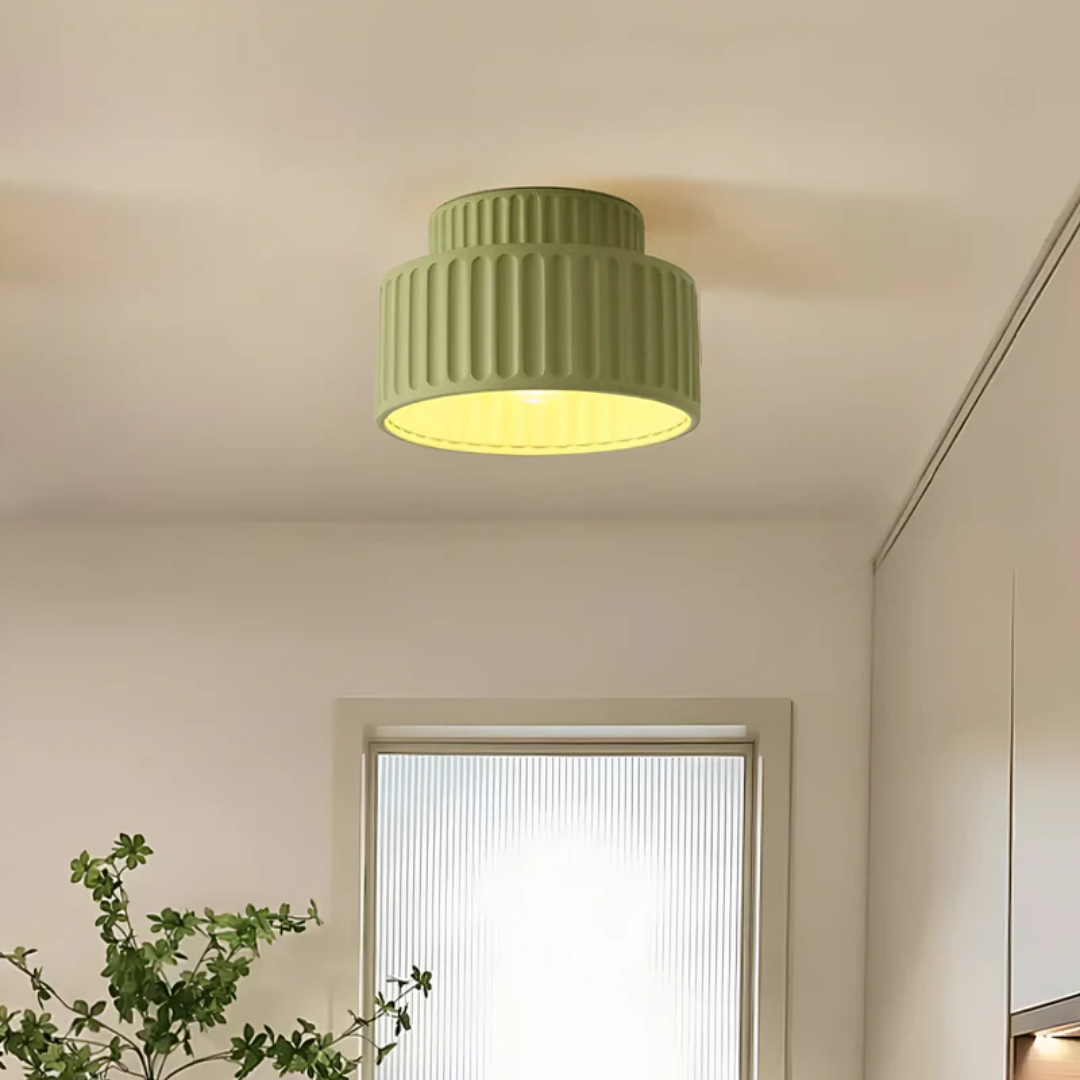 Moderne geribbelde plafondlamp