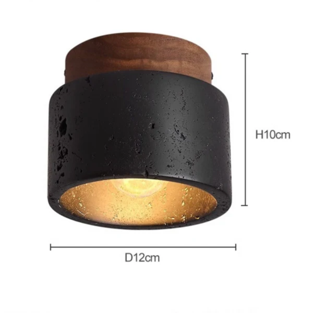 Plafondlamp met steenlook