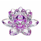 80Mm Kwarts Kristallen Lotus Bloem Ambachten Glas Fengshui Ornamenten Genezing Kristallen Thuis Feest Wicca Decor Yoga Cadeaus Souvenir