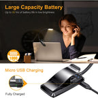 Koop 9 LED USB oplaadbare leeslamp voor lezen in bed - oogvriendelijk, traploos dimbaar | Kleine lichte clip-on leeslamp