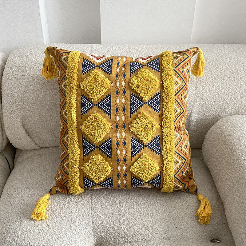 Boho gevoerde franjes kussenhoes