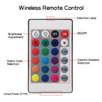 Car RGB LED Strip Light Draadloze Afstandsbediening en Stemcontrole