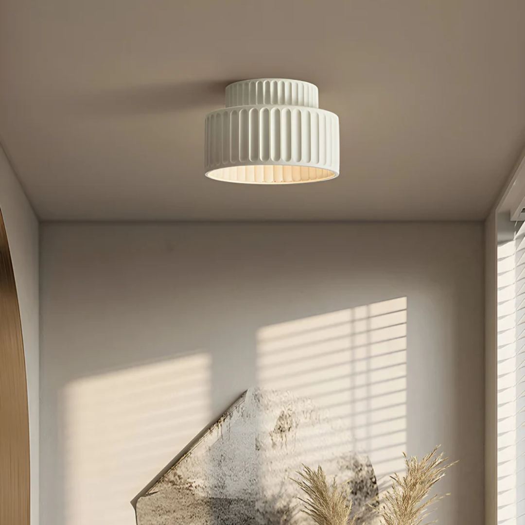 Moderne geribbelde plafondlamp