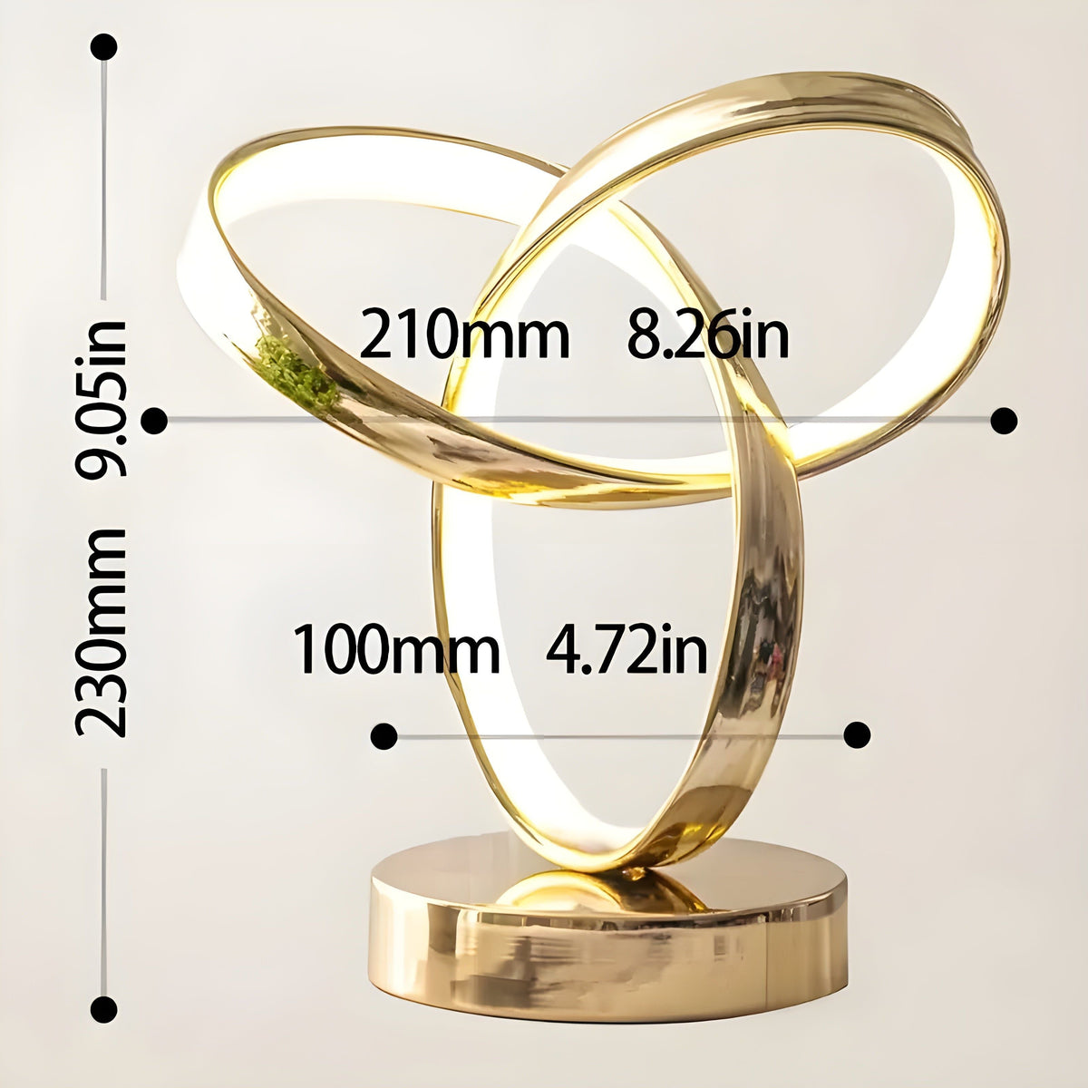 Lamp - Luxe gouden Möbius ring bureau leeslamp