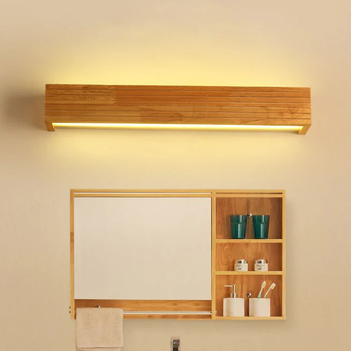 Houten wandlampen voor badkamerspiegels - Stijlvolle functionele verlichting voor wooninrichting & make-upverlichting