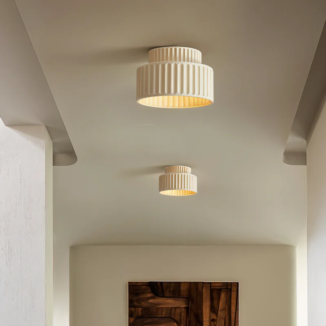 Moderne geribbelde plafondlamp