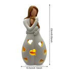 Moeder-Dochter Figuur Flikkerende Kaarsenhouder - LoveGlow