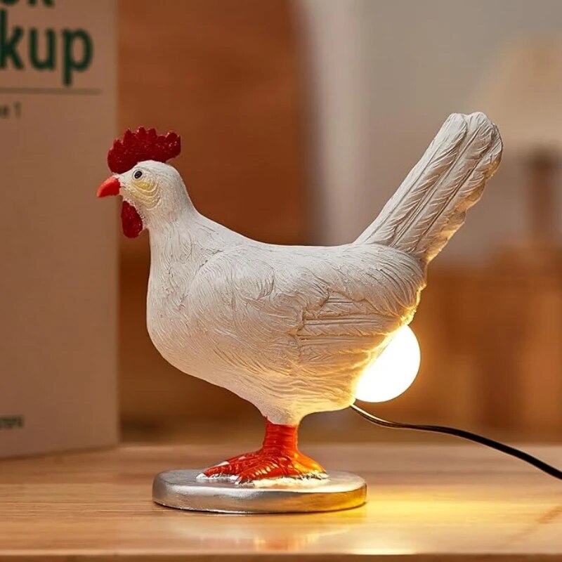Hühnchenlampe - grappige tafel lamp in de vorm van een kip