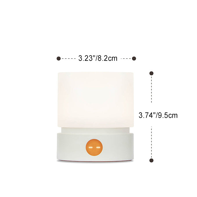 Tijdloze nordic timer oplaadbare ABS HIPS siliconen cilinder LED tafellamp nachtlampje voor nachtkastje