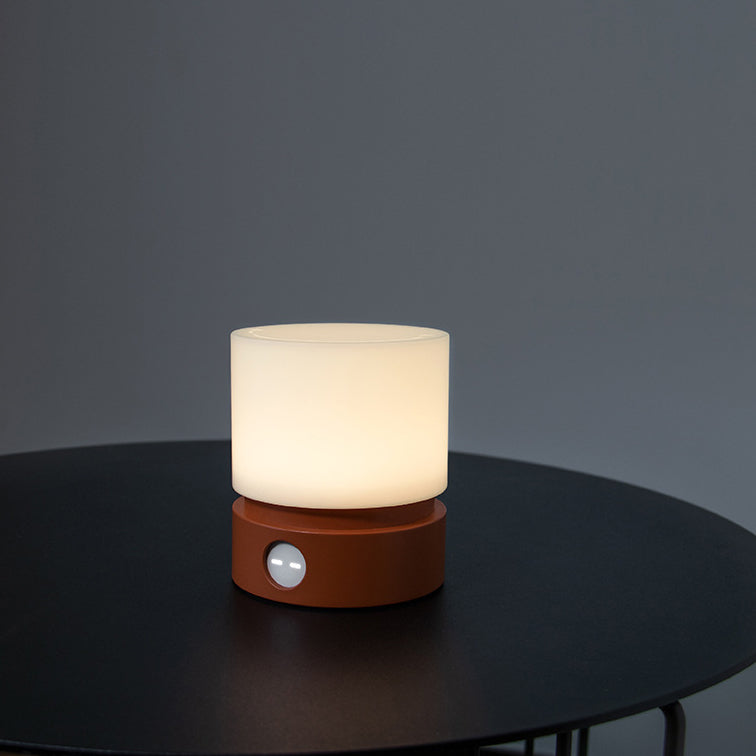 Tijdloze nordic timer oplaadbare ABS HIPS siliconen cilinder LED tafellamp nachtlampje voor nachtkastje