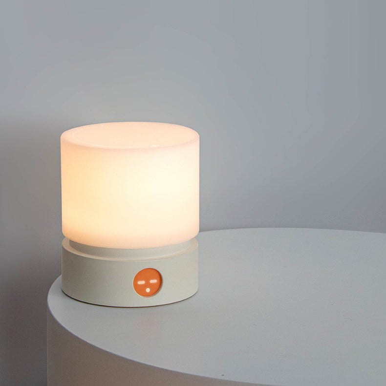 Tijdloze nordic timer oplaadbare ABS HIPS siliconen cilinder LED tafellamp nachtlampje voor nachtkastje