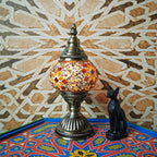 Traditionele Tiffany Ovaal Glas IJzer 1-Licht Tafellamp voor de woonkamer