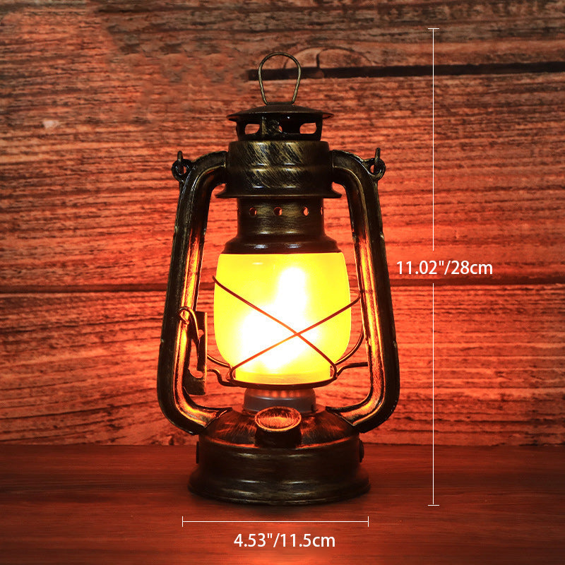 Traditionele Vintage Ronde Paardlamp IJzer Acryl LED Tafellamp voor de woonkamer