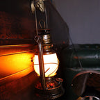 Traditionele Vintage Ronde Paardlamp IJzer Acryl LED Tafellamp voor de woonkamer