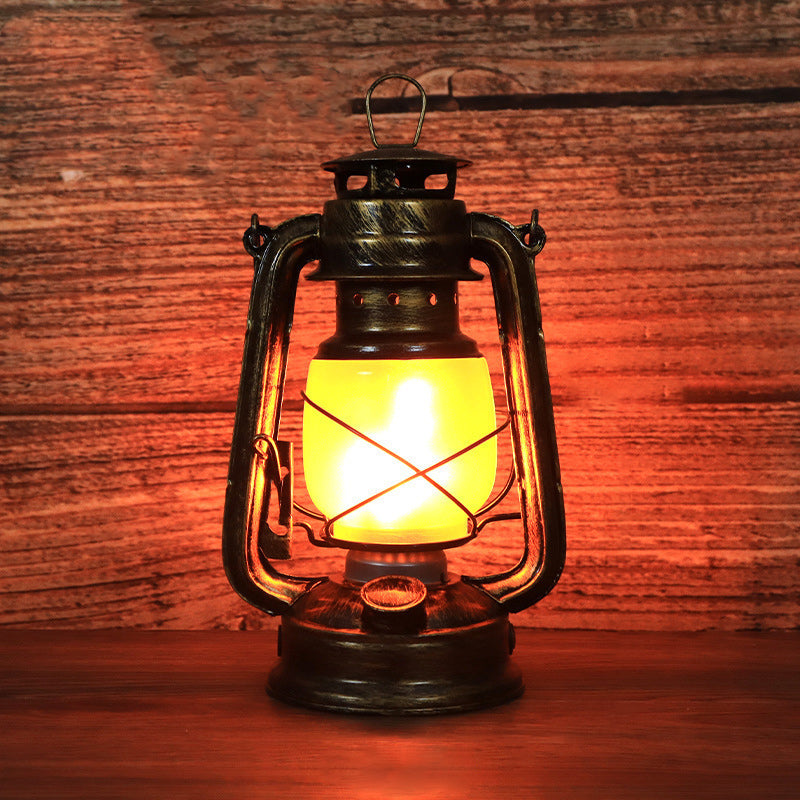 Traditionele Vintage Ronde Paardlamp IJzer Acryl LED Tafellamp voor de woonkamer