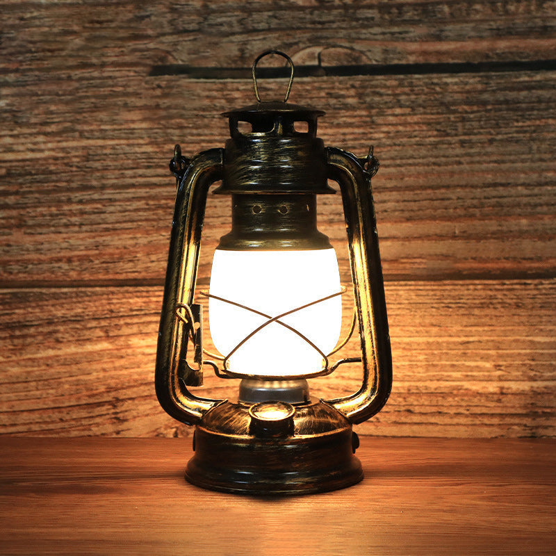 Traditionele Vintage Ronde Paardlamp IJzer Acryl LED Tafellamp voor de woonkamer