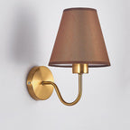 Contemporary Nordic ronde gebogen stang ijzer stofschaduw 1-lamp wandlamp voor woonkamer