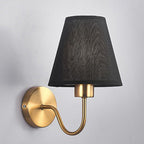 Contemporary Nordic ronde gebogen stang ijzer stofschaduw 1-lamp wandlamp voor woonkamer