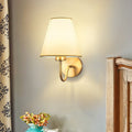 Contemporary Nordic ronde gebogen stang ijzer stofschaduw 1-lamp wandlamp voor woonkamer