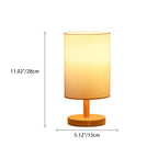 Traditionele Japanse cilinder houten stof 1-lamp tafel lamp voor de woonkamer