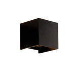 Moderne Minimalistische Waterdichte Kubus Boven Onder Aluminium Glas Inductie LED Wandlampen Voor Slaapkamer