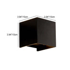 Moderne Minimalistische Waterdichte Kubus Boven Onder Aluminium Glas Inductie LED Wandlampen Voor Slaapkamer