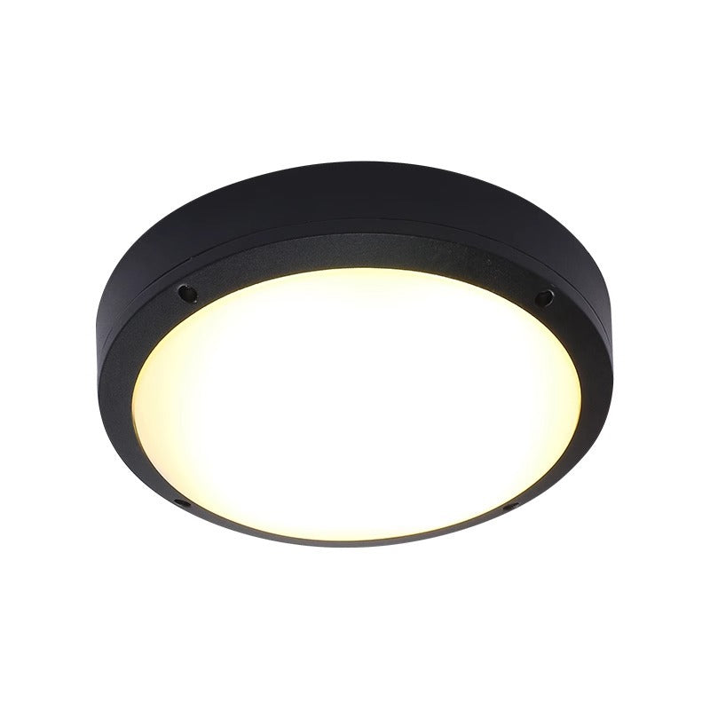 Moderne Minimalistische Waterdichte Ronde Aluminium Acryl LED Buiten Plafondlamp Voor Tuin