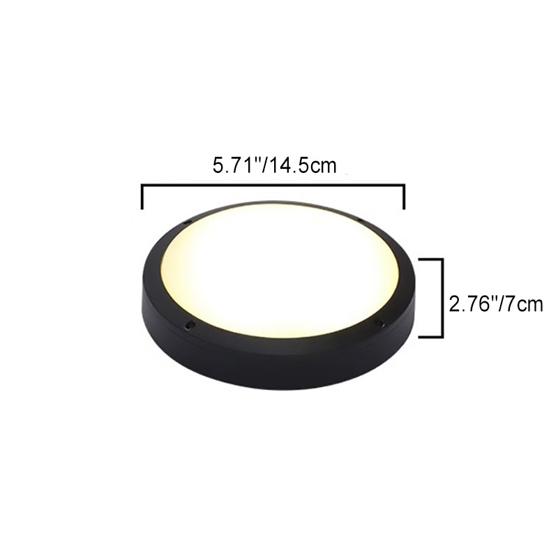 Moderne Minimalistische Waterdichte Ronde Aluminium Acryl LED Buiten Plafondlamp Voor Tuin