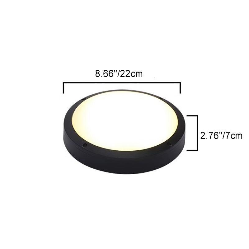 Moderne Minimalistische Waterdichte Ronde Aluminium Acryl LED Buiten Plafondlamp Voor Tuin