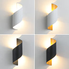 Moderne minimalistische waterdichte spiraal aluminium acryl LED wandlamp voor slaapkamer