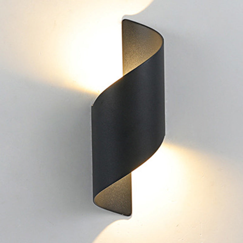 Moderne minimalistische waterdichte spiraal aluminium acryl LED wandlamp voor slaapkamer