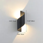 Moderne minimalistische waterdichte spiraal aluminium acryl LED wandlamp voor slaapkamer